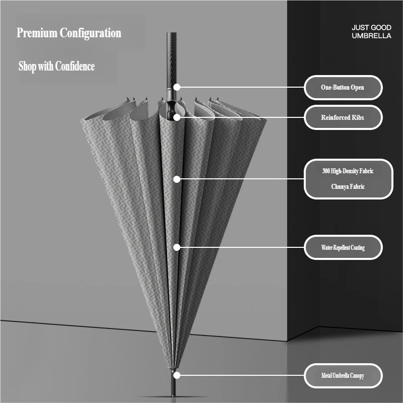 Automatyczny parasol prosty z  – Golf Umbrella Large recenzja i cena